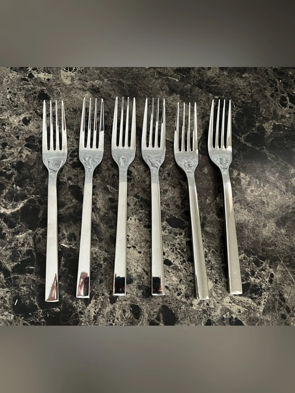 Oneida Chefs Table Salad Fork Stainless Steel Quality Engraved Signature Set of6